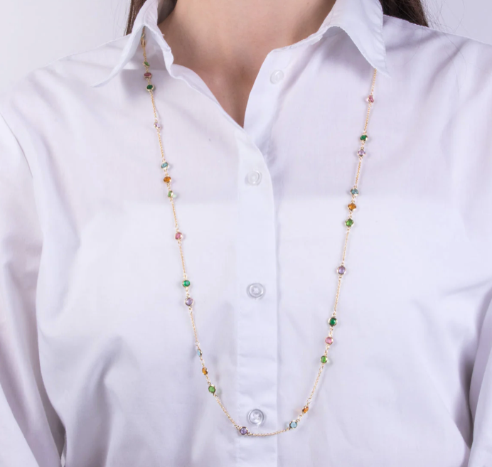 Coll. Cristalli colorati - collana - amo venezia