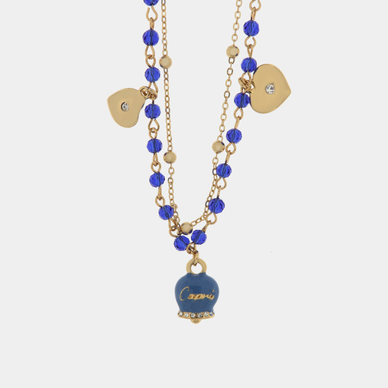 Coll. Amo capri doppiofilo cristalli di sw. - collana con ciondolo - AMO CAPRI