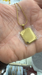 Collana in acciaio con ciondolo rettangolare - collana con pacchetta - Joiè Clor