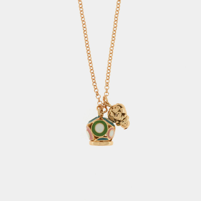 Coll. Amo Capri doppia camp small multicolor - collana con ciondolo - AMO CAPRI
