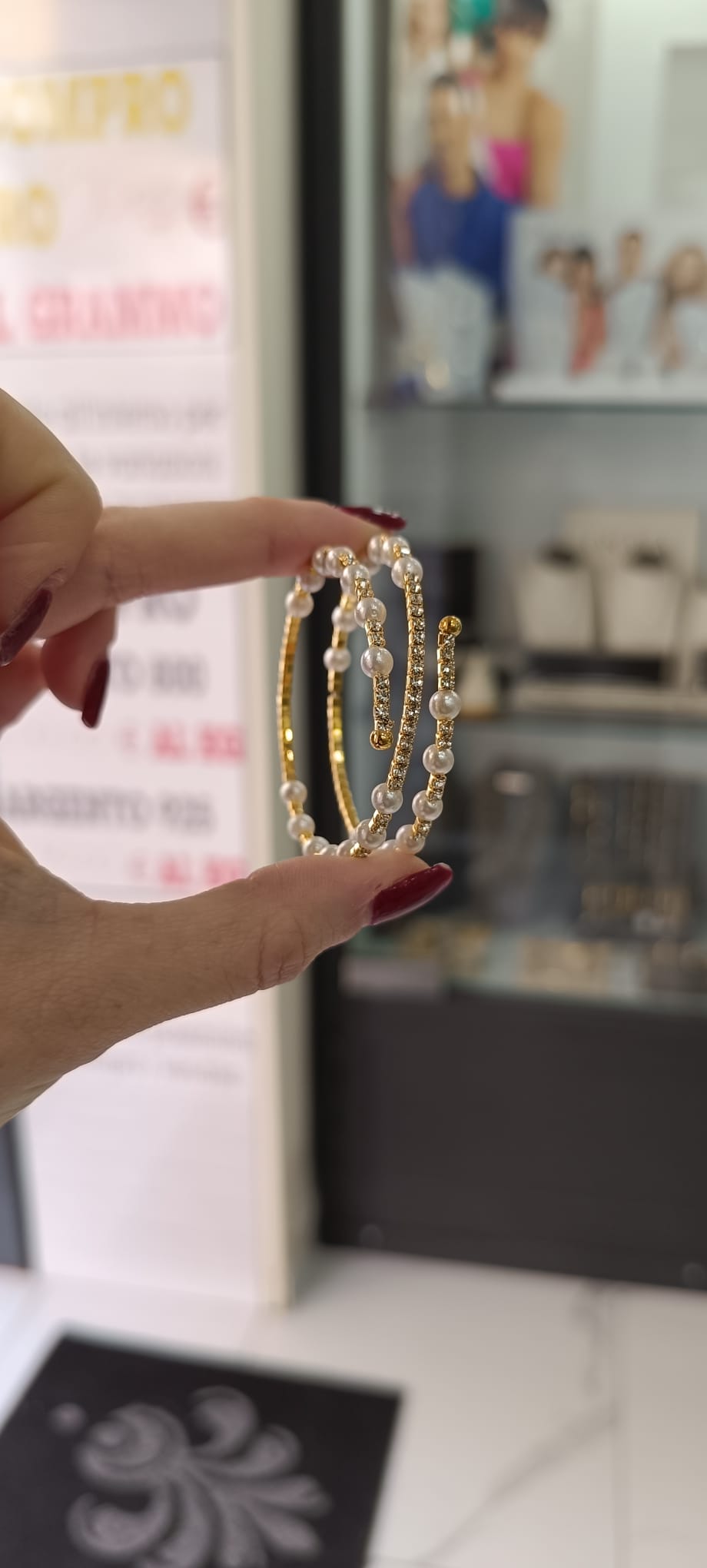 BRACCIALI SEMI-RIGIDI CON ZIRCONI E PERLE
