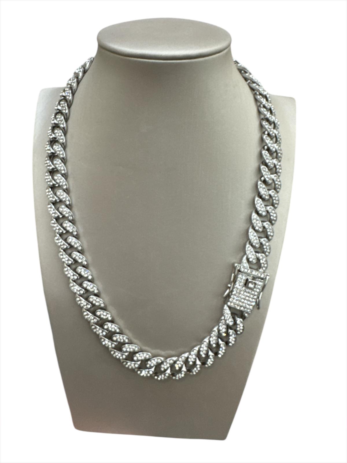 COLLANA GRUMETTE F10 ROMA IN METALLO CON ZIRCONI