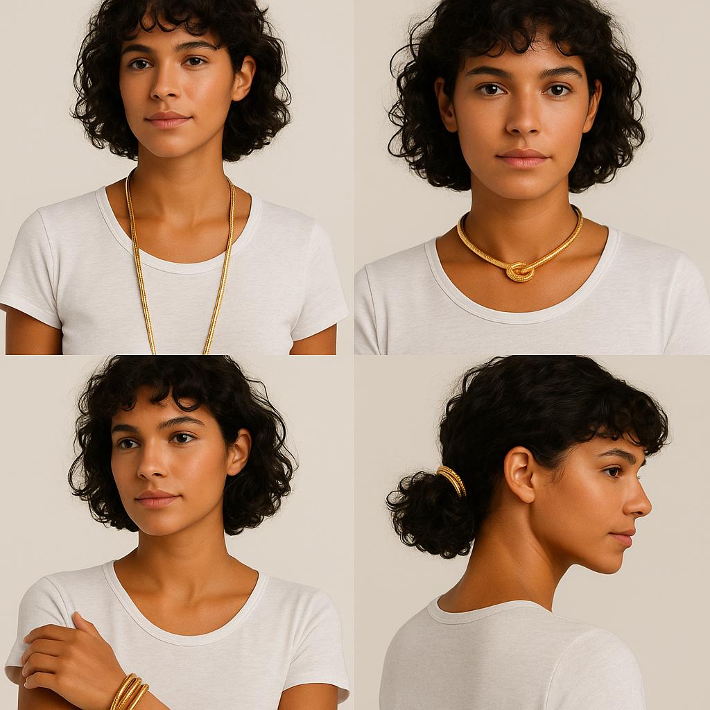 COLLANA SNAKE MODELLABILE IN ACCIAIO