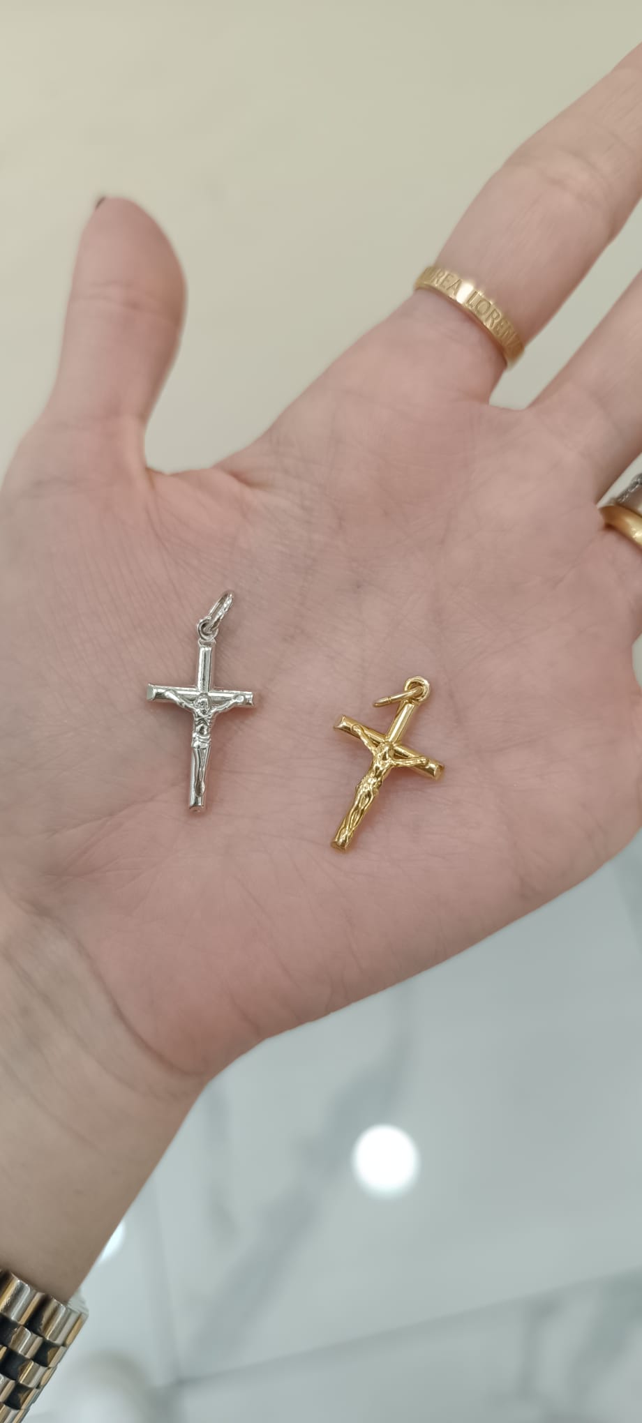 CROCI CON CRISTO ARGENTO 925%
