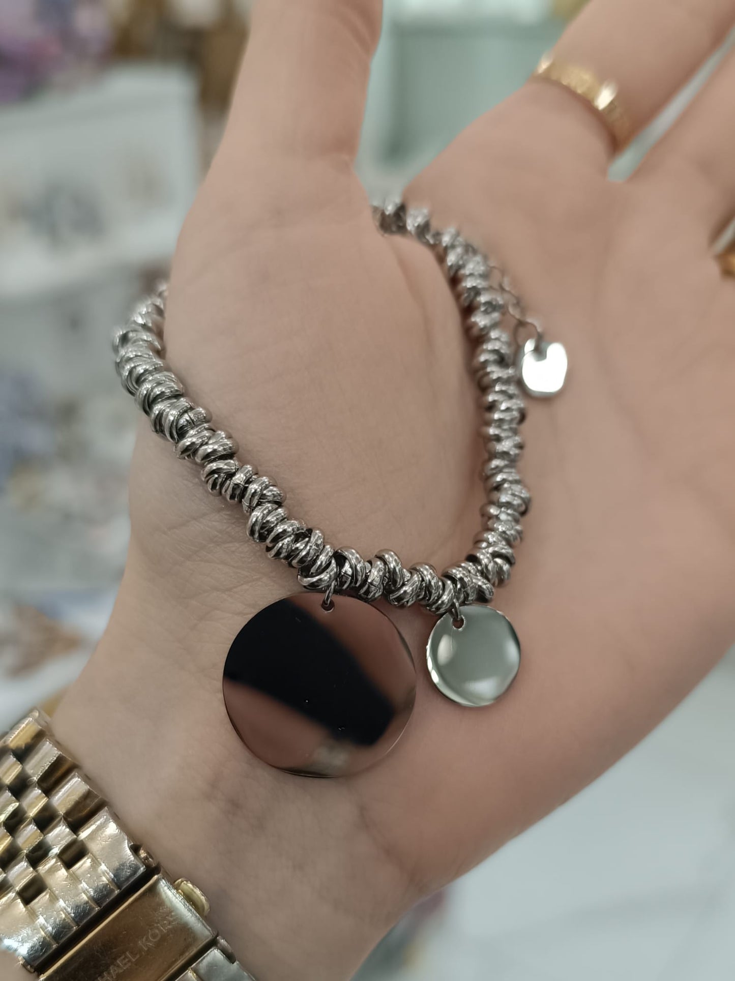 BRACCIALE MORBIDO CON PLACCHETTA PERSONALIZZABILE IN ACCIAIO