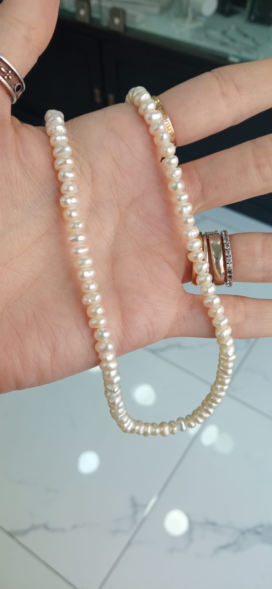 GIROCOLLO DI PERLE ARGENTO 925%