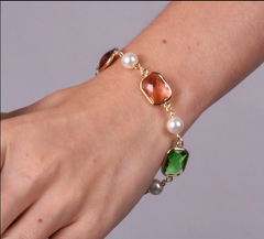 Br. Amovenezia con cris. e perle - bracciale - amo venezia