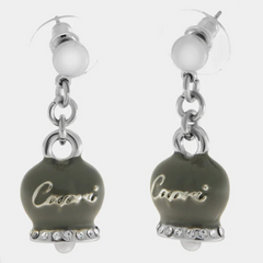 Or Amocapri scritta e zirc. - Orecchini - AMO CAPRI