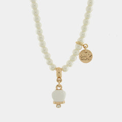 coll. Amocapri perle e campanella small con zircone - collana di perle - AMO CAPRI