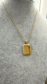 Collana in acciaio con ciondolo rettangolare - collana con pacchetta - Joiè Clor