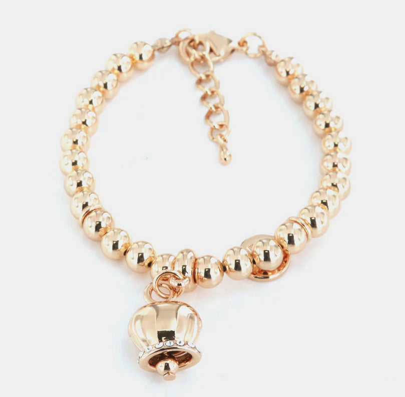Br amocapri con sfere e Campanella LISCIA - bracciale - AMO CAPRI