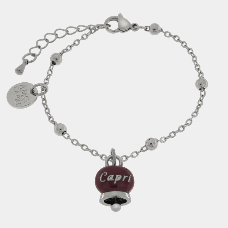 Br. Amocapri con ciondolo e scritta Capri - bracciale - AMO CAPRI