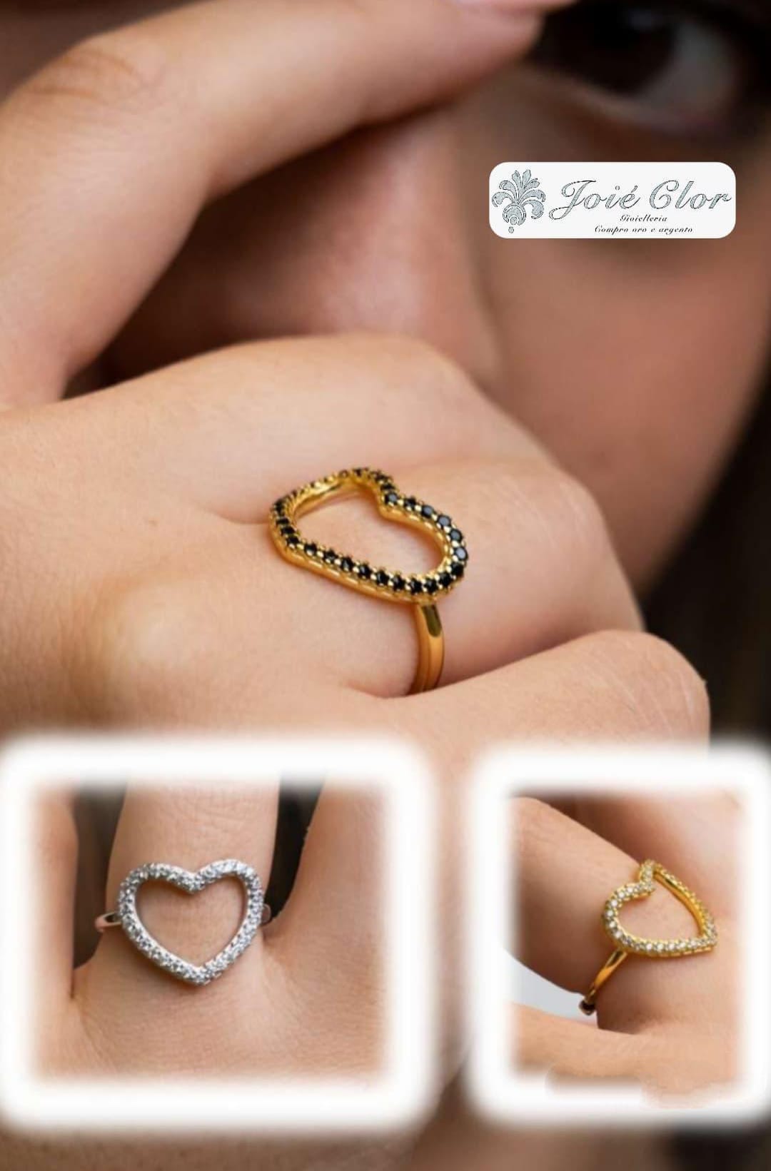 ANELLI A CUORE ARGENTO 925%