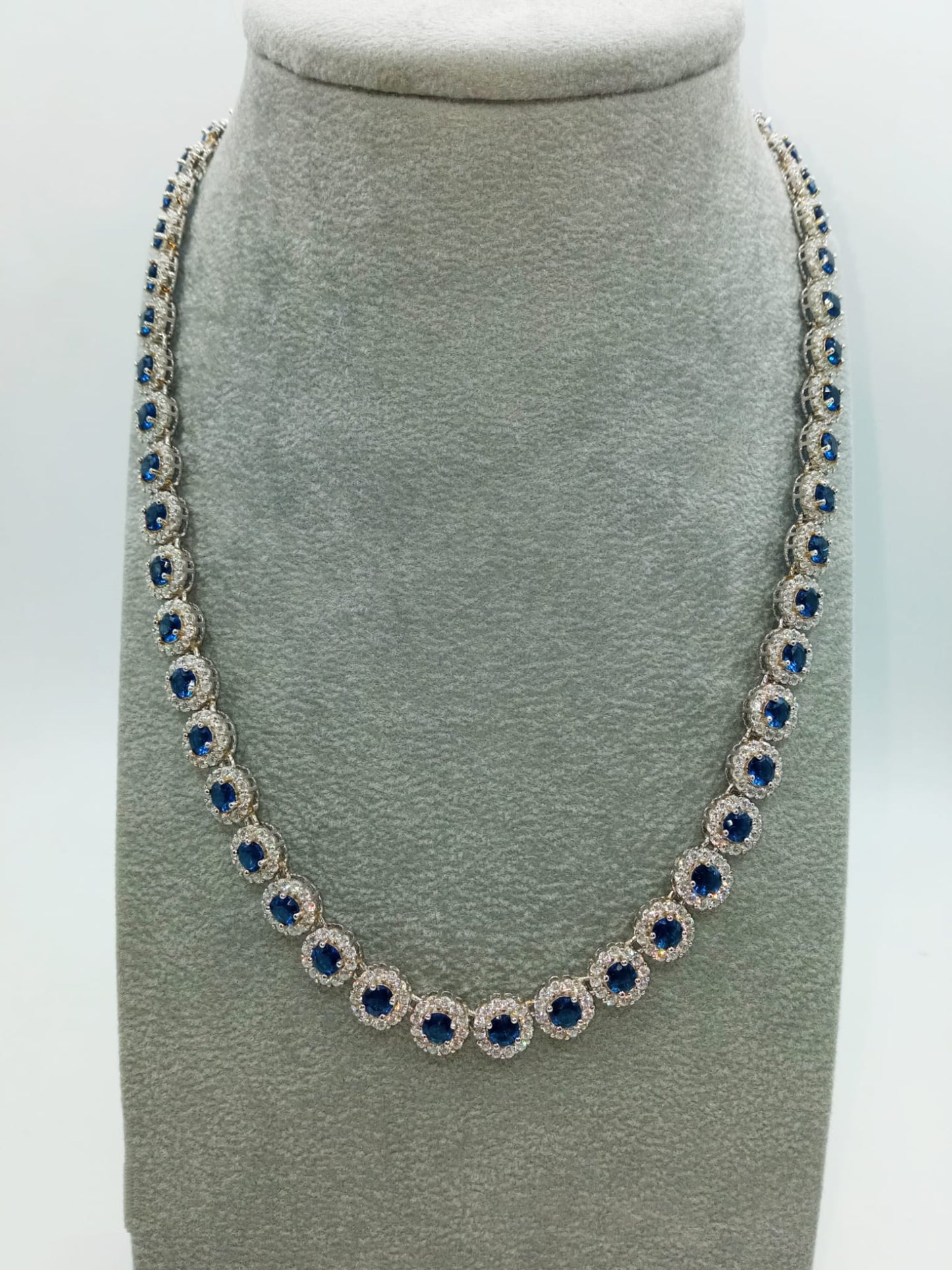 COLLIER E BRACCIALE TENNIS REGINA ARGENTO 925%