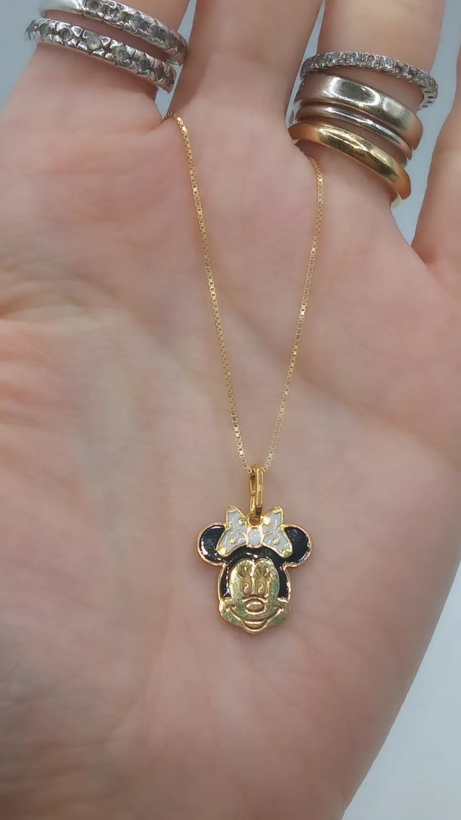 COLLANINA CON TOPOLINO E MINNIE