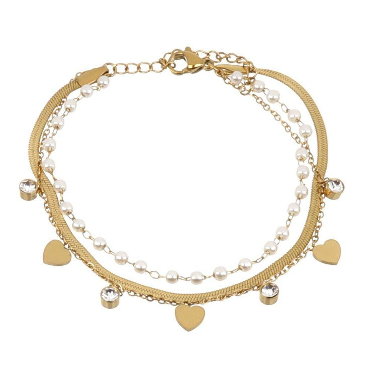 BRACCIALE A TRE FILI TOKYO IN ACCIAIO URANIA PREZIOSI