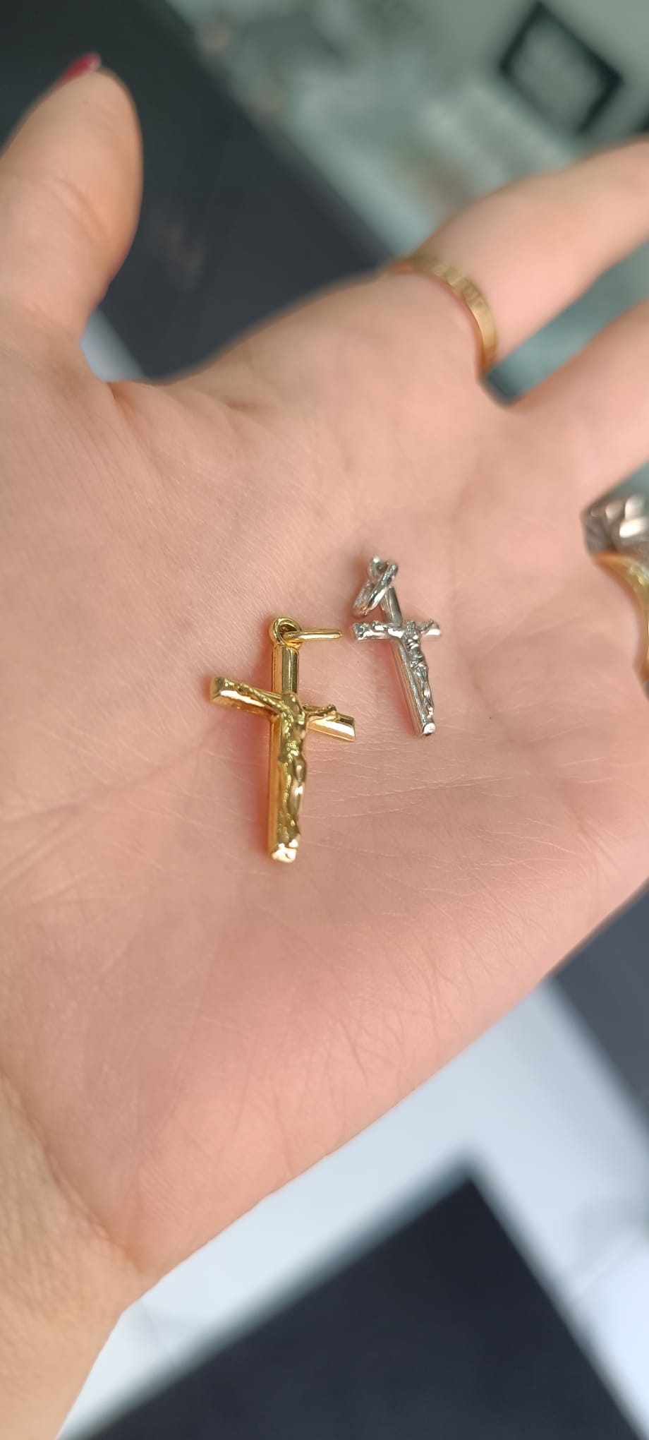 CROCI CON CRISTO ARGENTO 925%