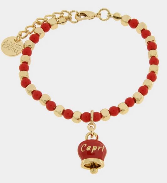 3572940 br. perle camp rossa - bracciale con pendenti - AMO CAPRI