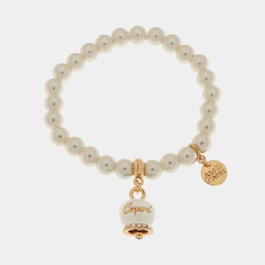 Br. Amocapri perle camp. Big scritta capri - bracciale - AMO CAPRI