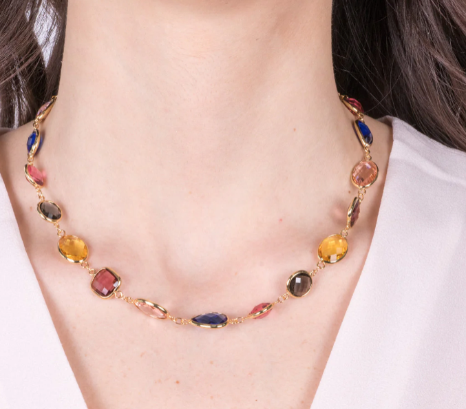 Coll. Amo venezia cristalli multic. - collana - amo venezia