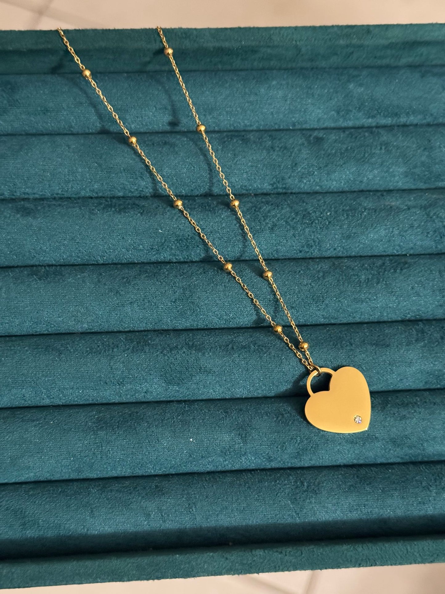 Cuore con Zirc.  inc. silver - collana con cuore - Joiè Clor