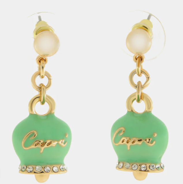 Or Amocapri scritta e zirc. - Orecchini - AMO CAPRI