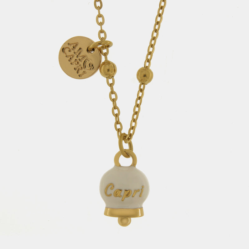 Coll Amocapri scritta Capri - collana con ciondolo - AMO CAPRI