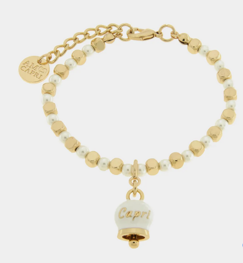 3572941Br. sfere e camp. - bracciale con pendenti - AMO CAPRI