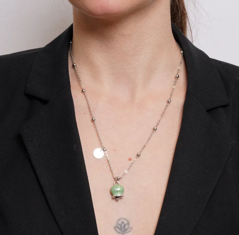 Collana in Acciaio con Campanella Portafortuna Capri - collana con campanella - AMO CAPRI