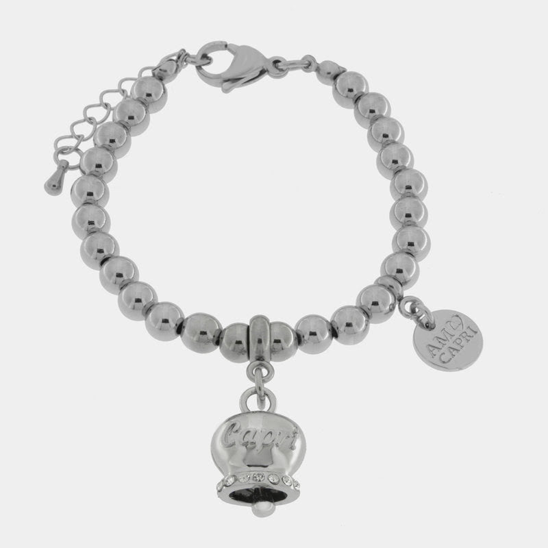 Br. Amocapri sfere campanella big e swarovsky - bracciale - AMO CAPRI