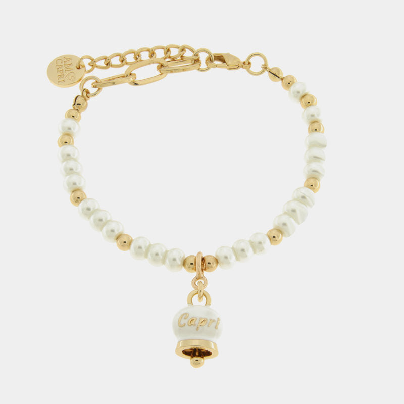 Br. Amocapri con perline colorate e camp. - bracciale - AMO CAPRI