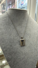 Collana in acciaio con ciondolo rettangolare - collana con pacchetta - Joiè Clor