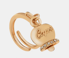 An. Amocapri con campanella scritta Capri e zirconi - Anello - AMO CAPRI