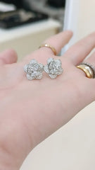 ORECCHINI A FIORE ARGENTO 925%