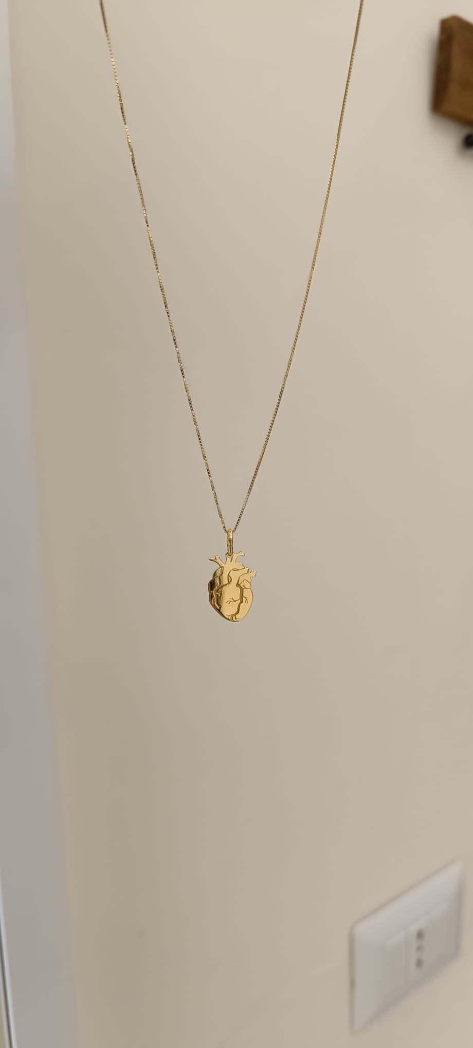 COLLANA CON CUORE ANATOMICO ARGENTO 925%