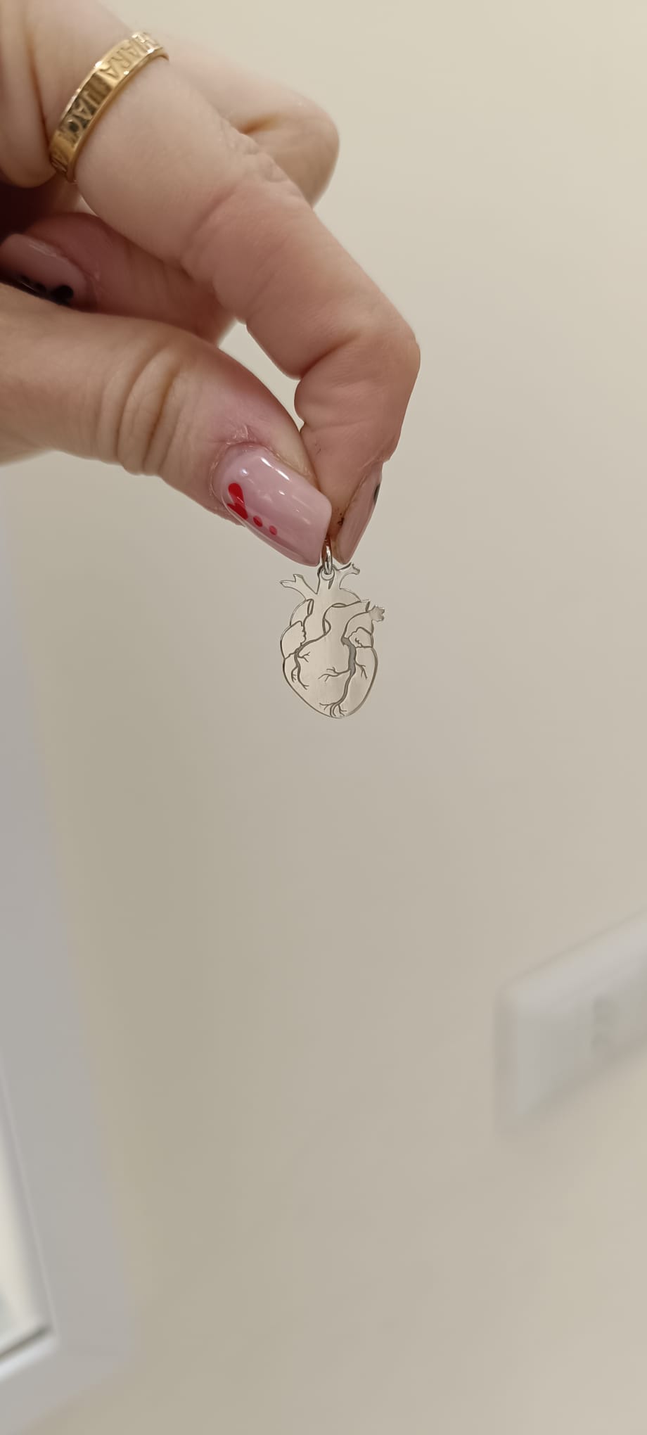COLLANA CON CUORE ANATOMICO ARGENTO 925%