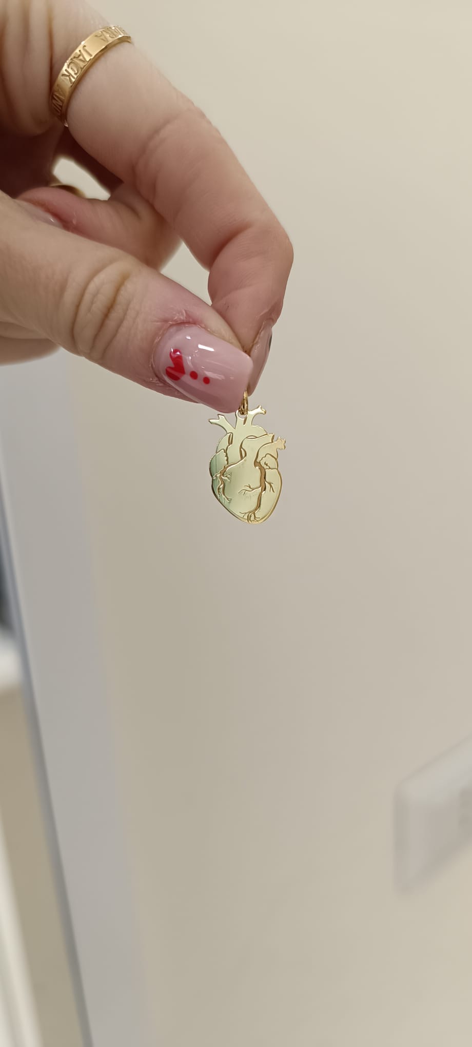 COLLANA CON CUORE ANATOMICO ARGENTO 925%