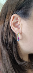 ORECCHINI A CERCHIO MULTICOLOR DIDI ARGENTO 925%