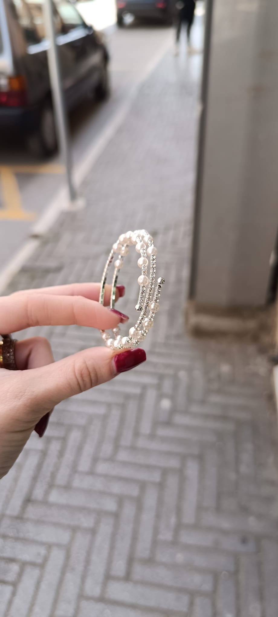 BRACCIALI SEMI-RIGIDI CON ZIRCONI E PERLE
