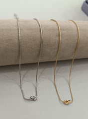 COLLANA NODO LISCIA ARGENTO 925%