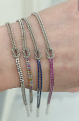 BRACCIALE A NODO CON ZIRCONI ARGENTO 925%