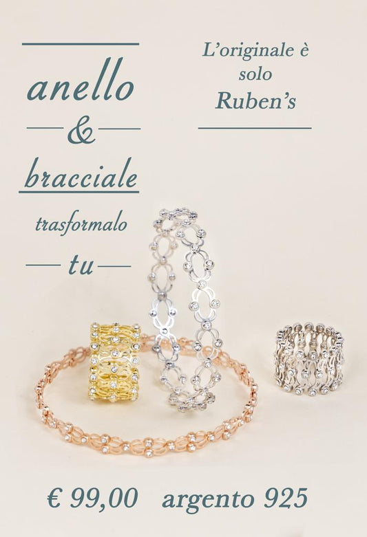 ANELLO O BRACCIALE RUBEN'S IN ARGENTO 925%