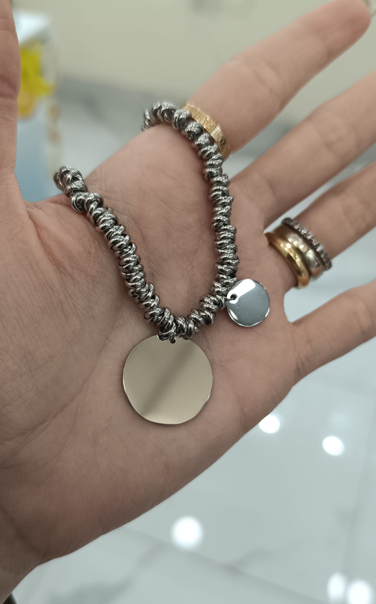 BRACCIALE MORBIDO CON PLACCHETTA PERSONALIZZABILE IN ACCIAIO