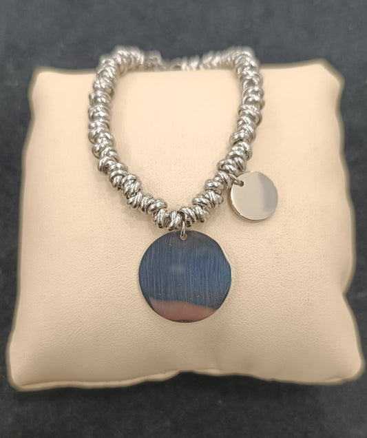 BRACCIALE MORBIDO CON PLACCHETTA PERSONALIZZABILE IN ACCIAIO