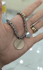 BRACCIALE MORBIDO CON PLACCHETTA PERSONALIZZABILE IN ACCIAIO