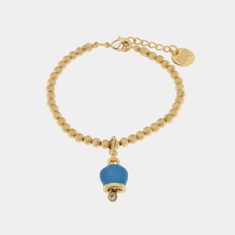 Br.Amocapri sfere e campanella small - bracciale - AMO CAPRI
