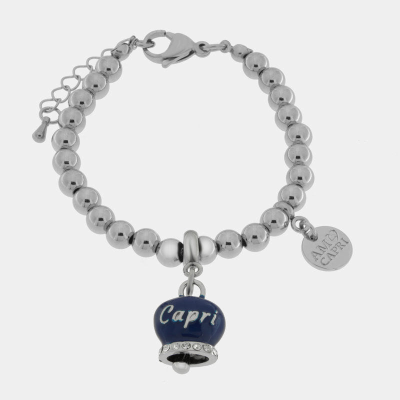 Br. Amocapri sfere campanella big e swarovsky - bracciale - AMO CAPRI