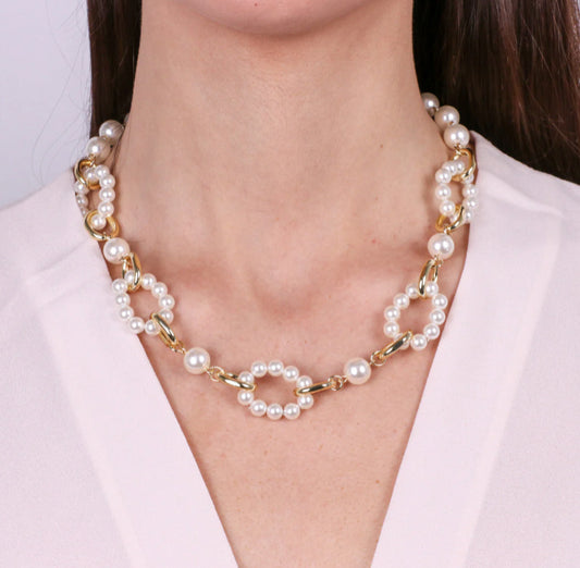 Coll. amovenezia con perle e catena - collana - amo venezia