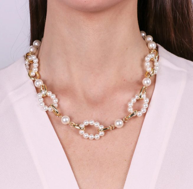 Coll. amovenezia con perle e catena - collana - amo venezia