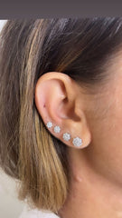 ORECCHINI A FIORE ZIRCONATI ARGENTO 925%